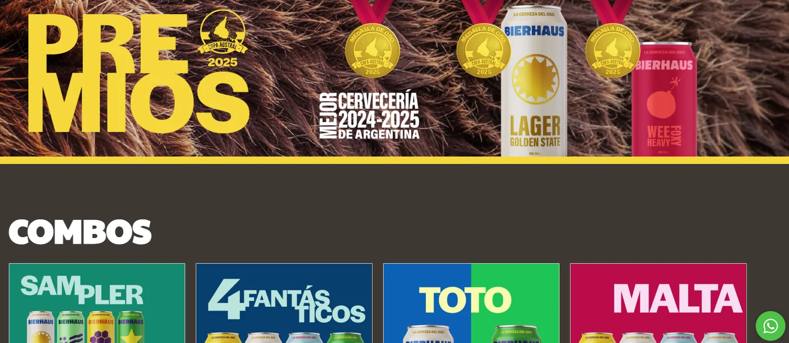Bierhaus · packaging premiado y combos del e-commerce